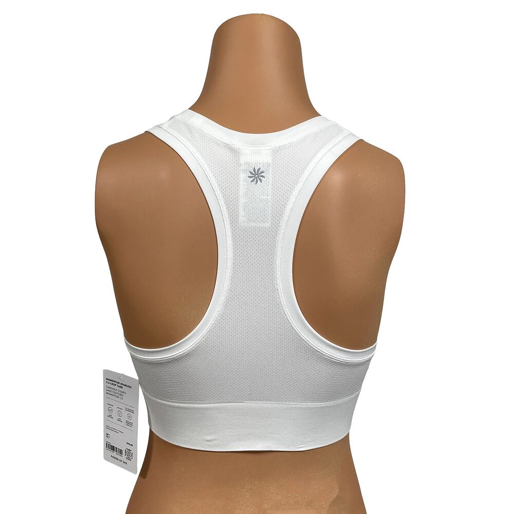 Athleta Momentum Flex Ultra Crop Tank Sz S New $45 White Lightweight Fitted Top - Picture 3 of 10